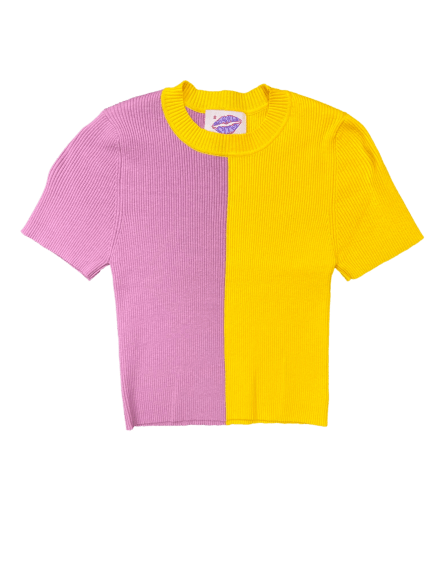 Halftime Half - n - Half Crop | Purple & Gold - Sparkle City Co