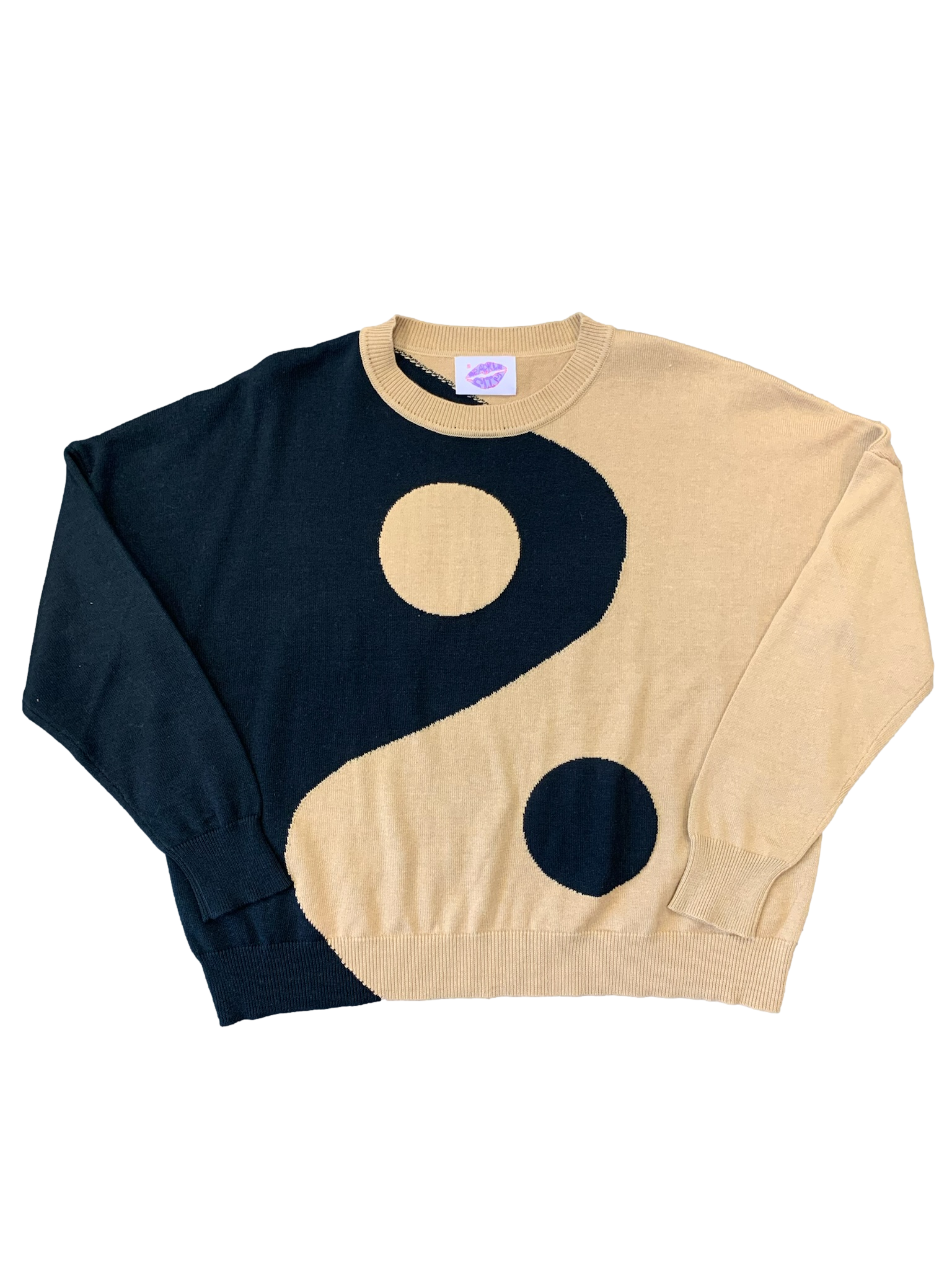 Yin Yang Sweater - Black and Tan