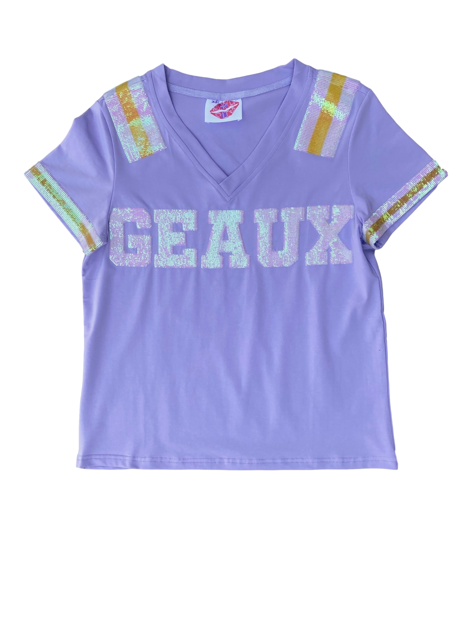 GEAUX Lavender Iridescent Sequin Jersey Tee – Sparkle City Co