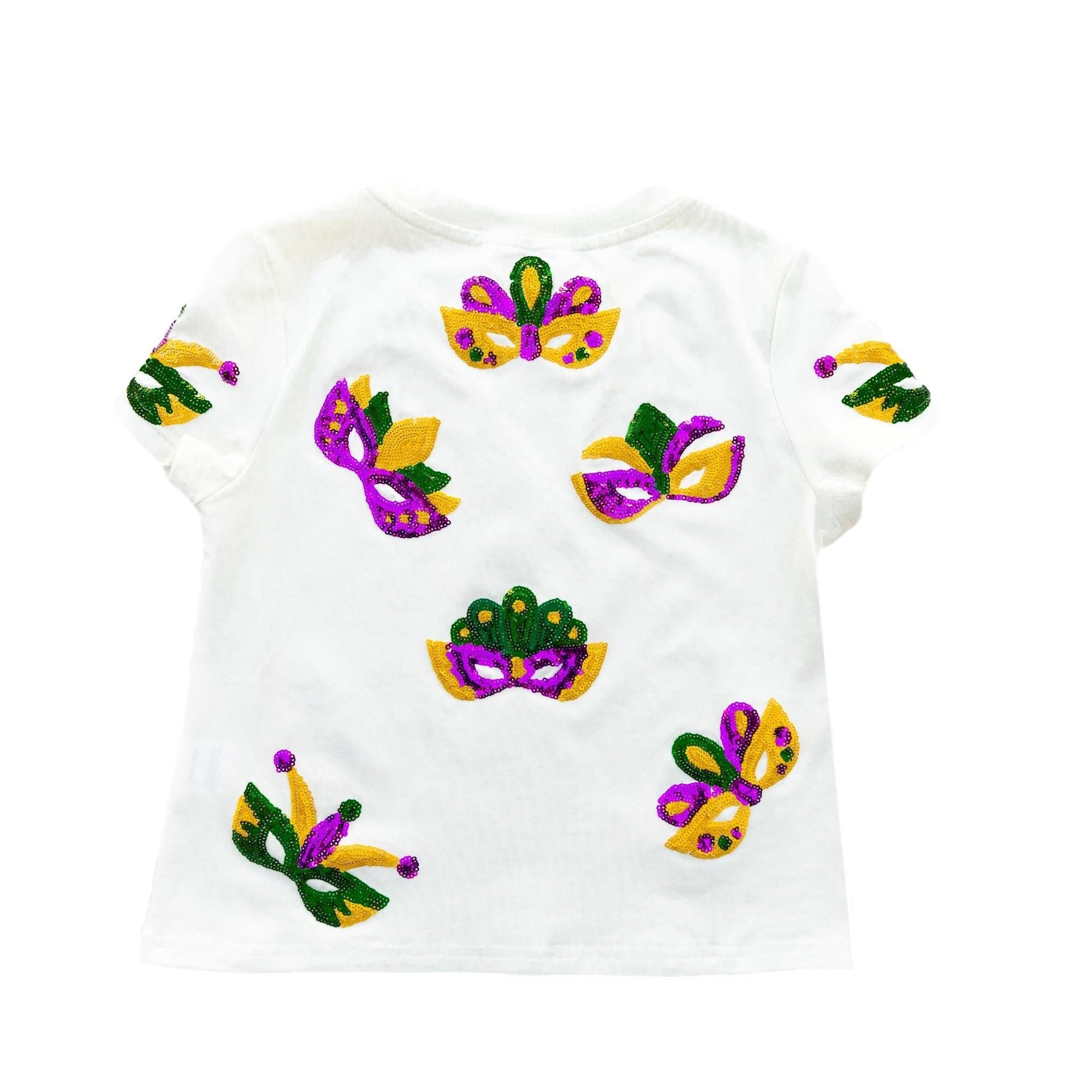 Kids Mardi Gras Mask Tee! - Sparkle City Co
