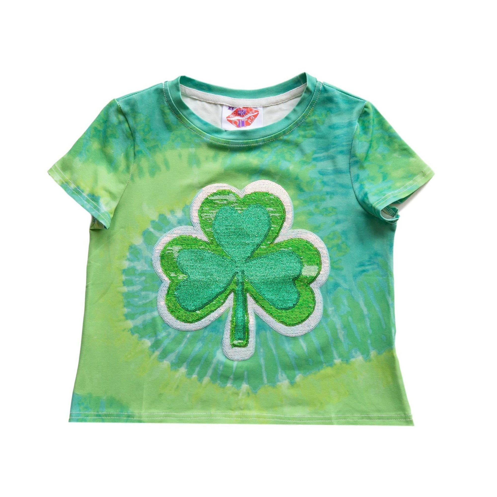 Kids Tie Dye Shamrock Tee - Sparkle City Co