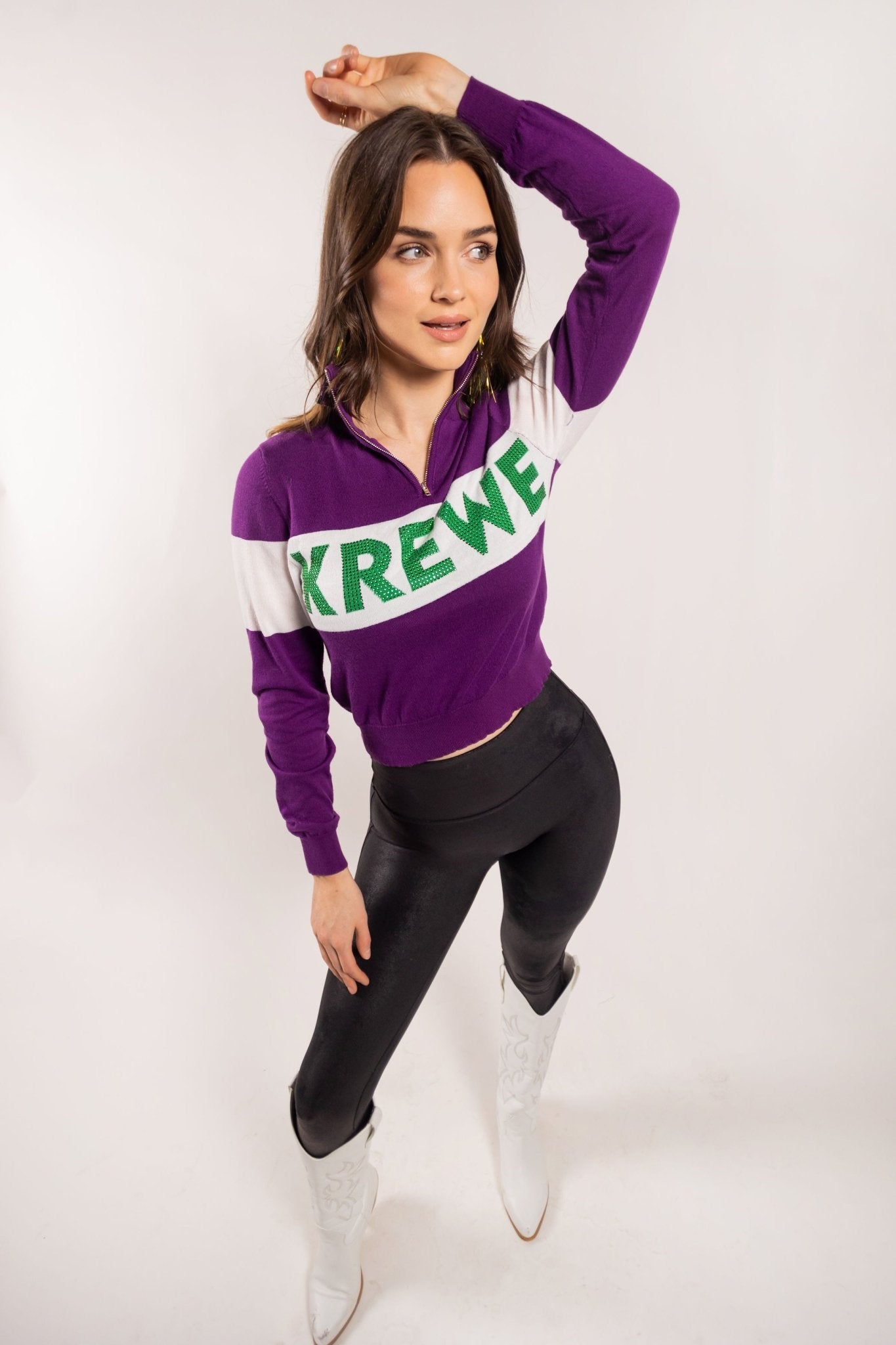 KREWE Quarter Zip Sweater - Sparkle City Co