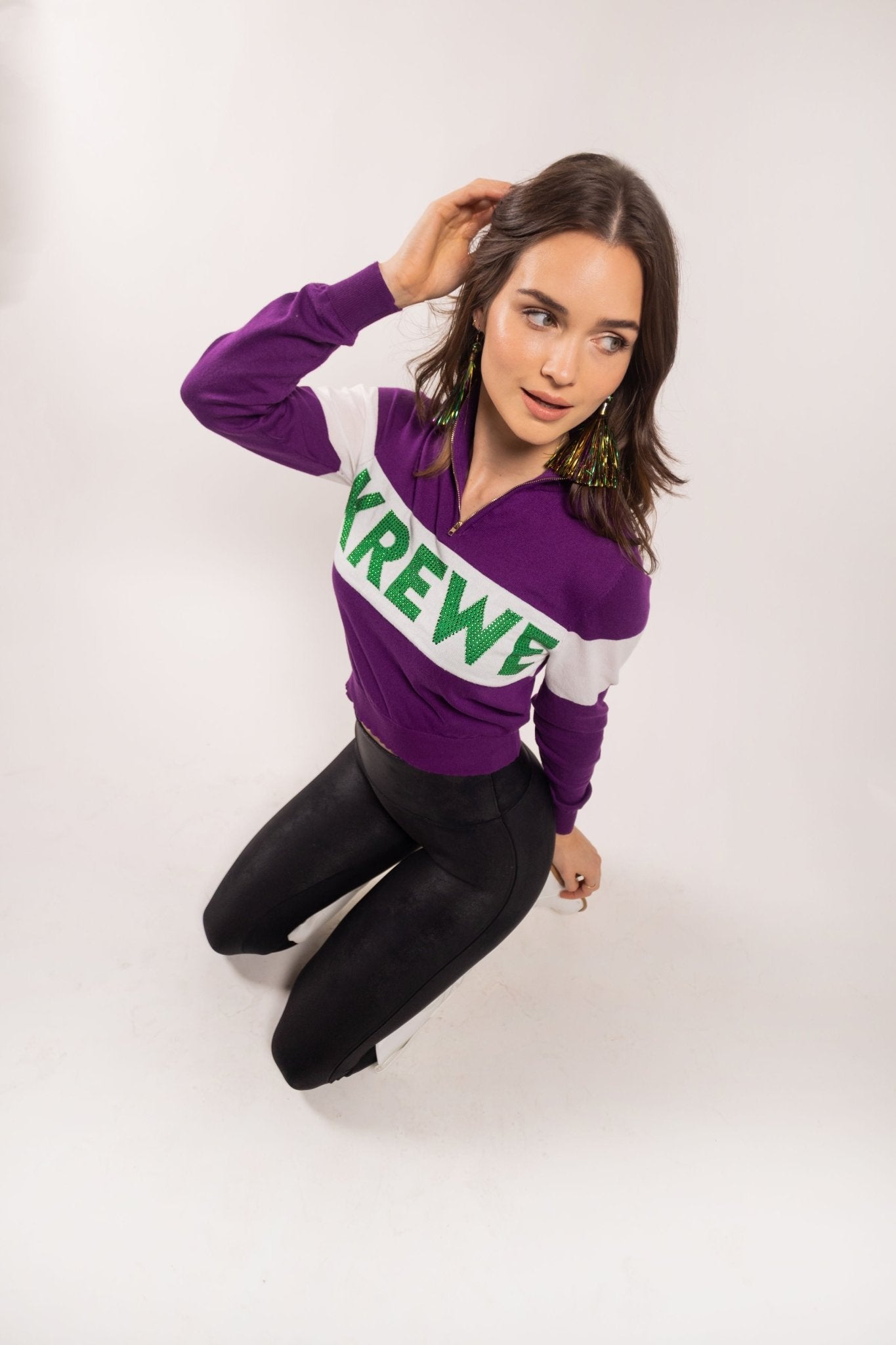 KREWE Quarter Zip Sweater - Sparkle City Co