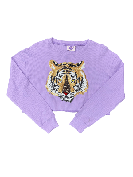 Lavender Tiger Waffle Crop - Sparkle City Co