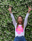Lightweight Disco Flower Sweater - Sparkle City Co
