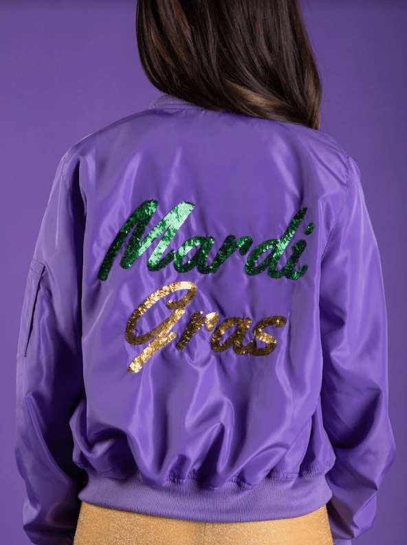 Mardi Gras Bomber Jacket - Sparkle City Co