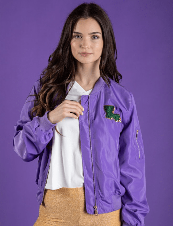 Mardi Gras Bomber Jacket - Sparkle City Co