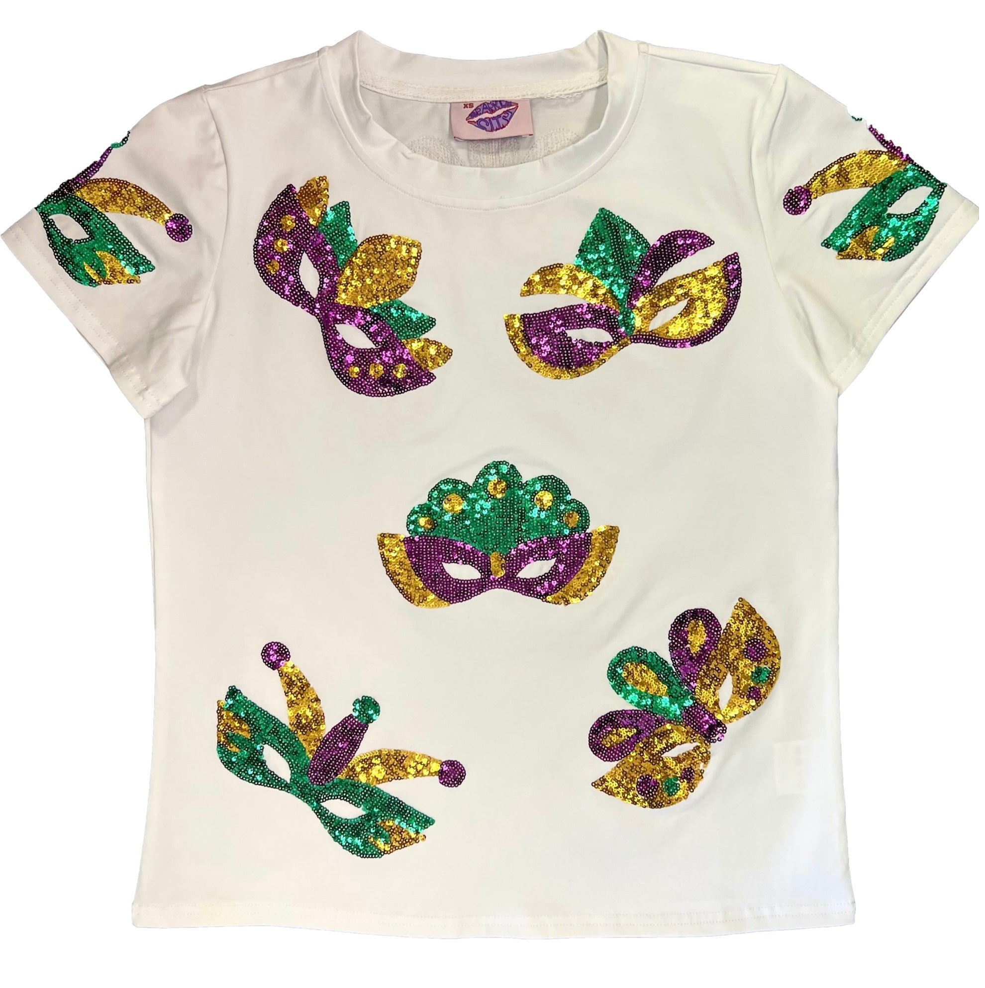Mardi Gras Mask Takeover Tee - Sparkle City Co