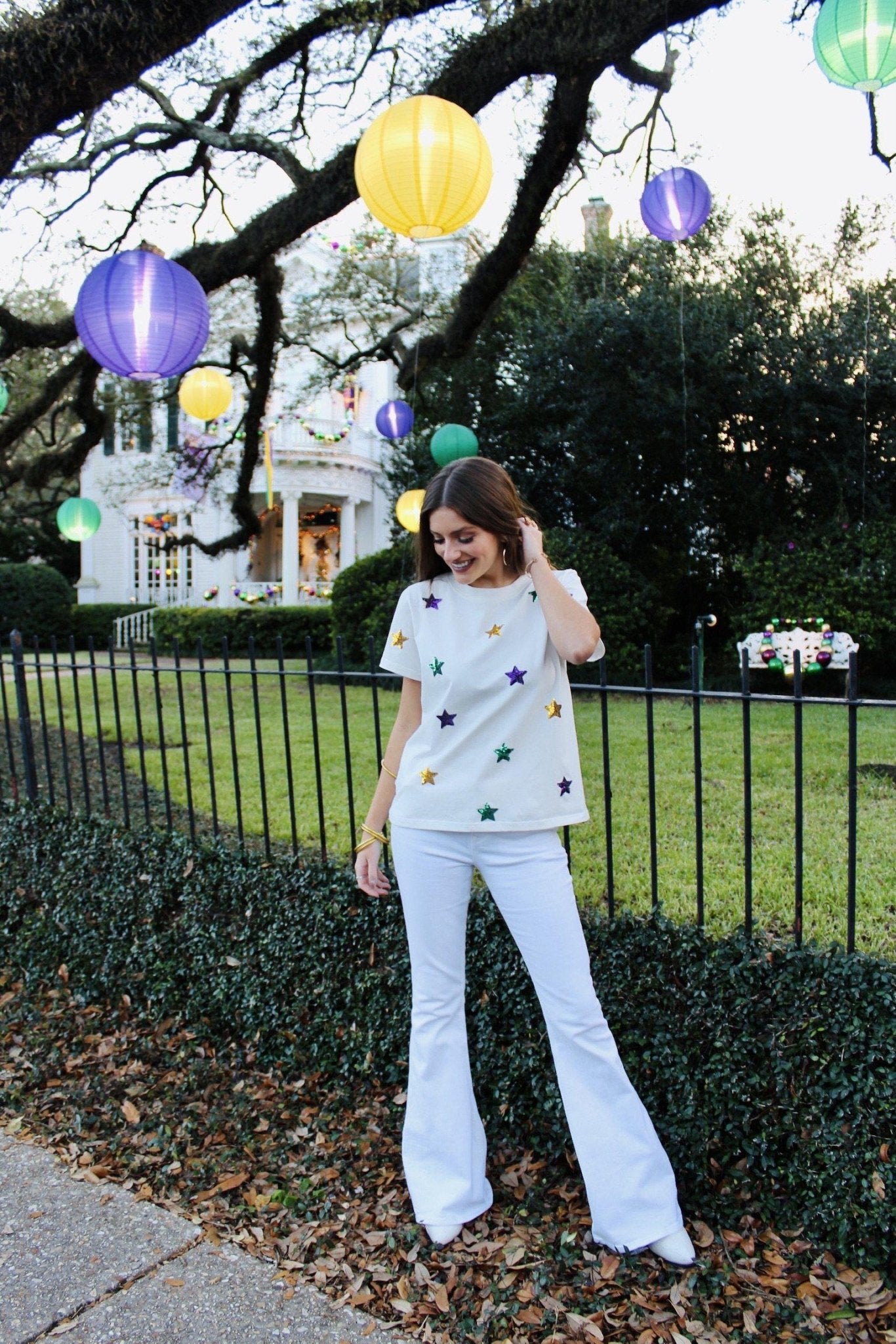 Mardi Gras Star Tee - Sparkle City Co