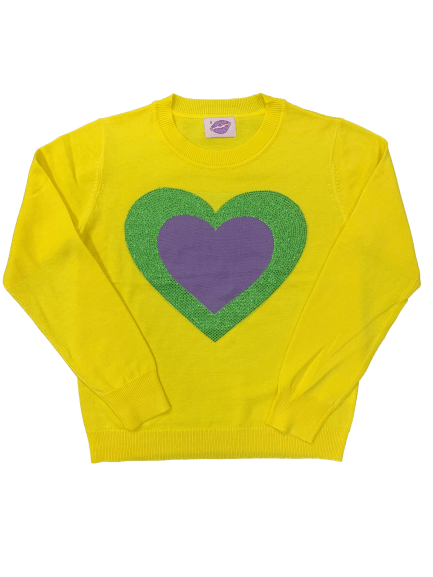 Mardi Gras Sweetheart Sweater - Sparkle City Co