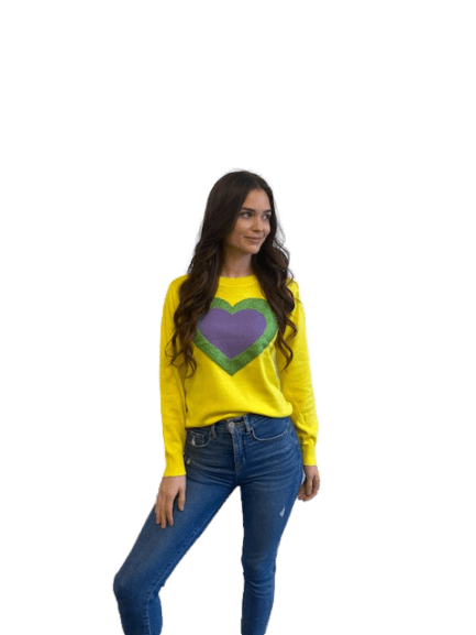 Mardi Gras Sweetheart Sweater - Sparkle City Co