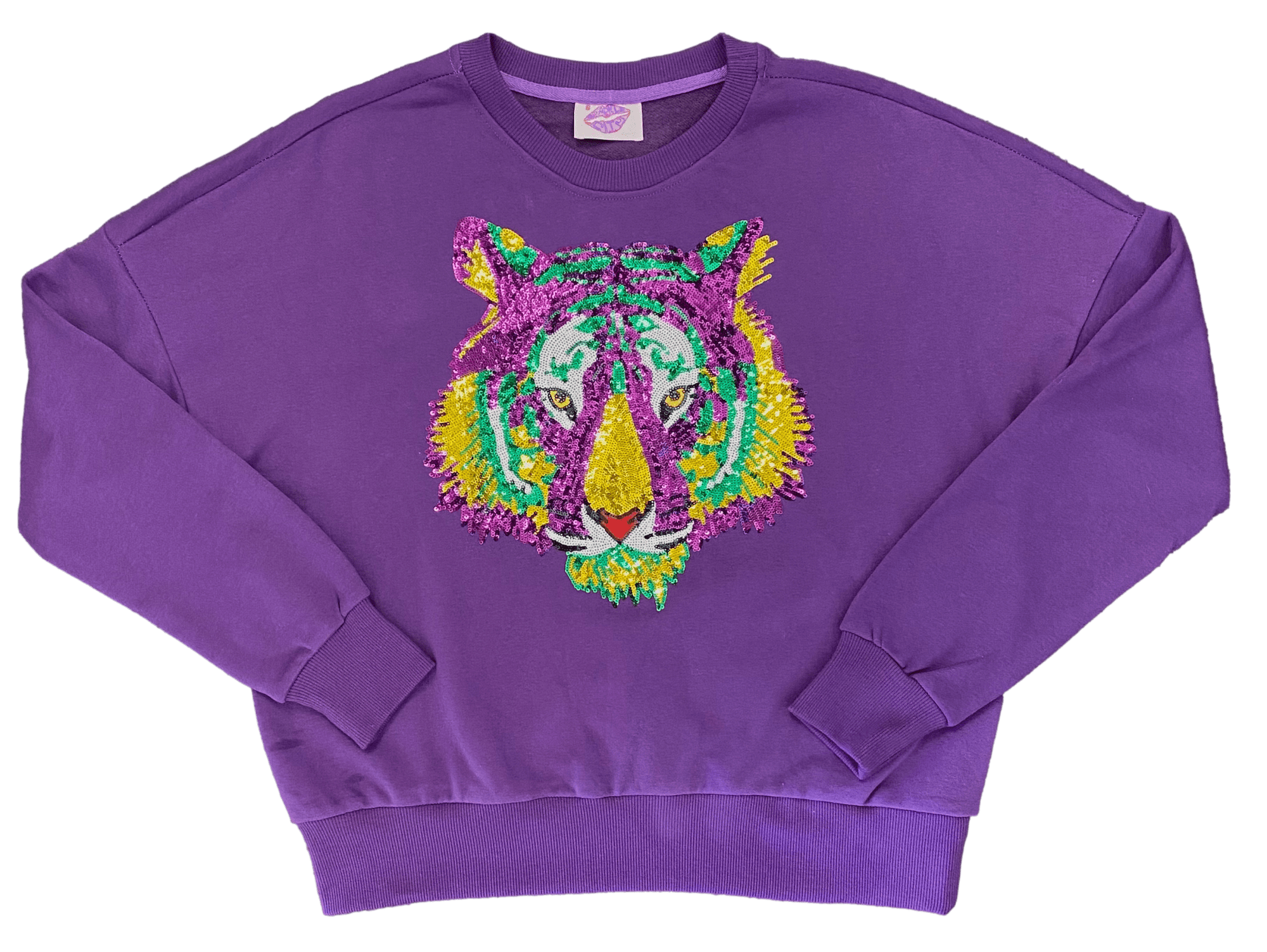 Mardi Gras Tiger Sweatshirt - Sparkle City Co