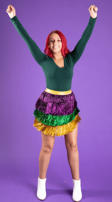 Mardi Gras Tinsel Tier Skirt - Sparkle City Co