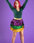 Mardi Gras Tinsel Tier Skirt - Sparkle City Co