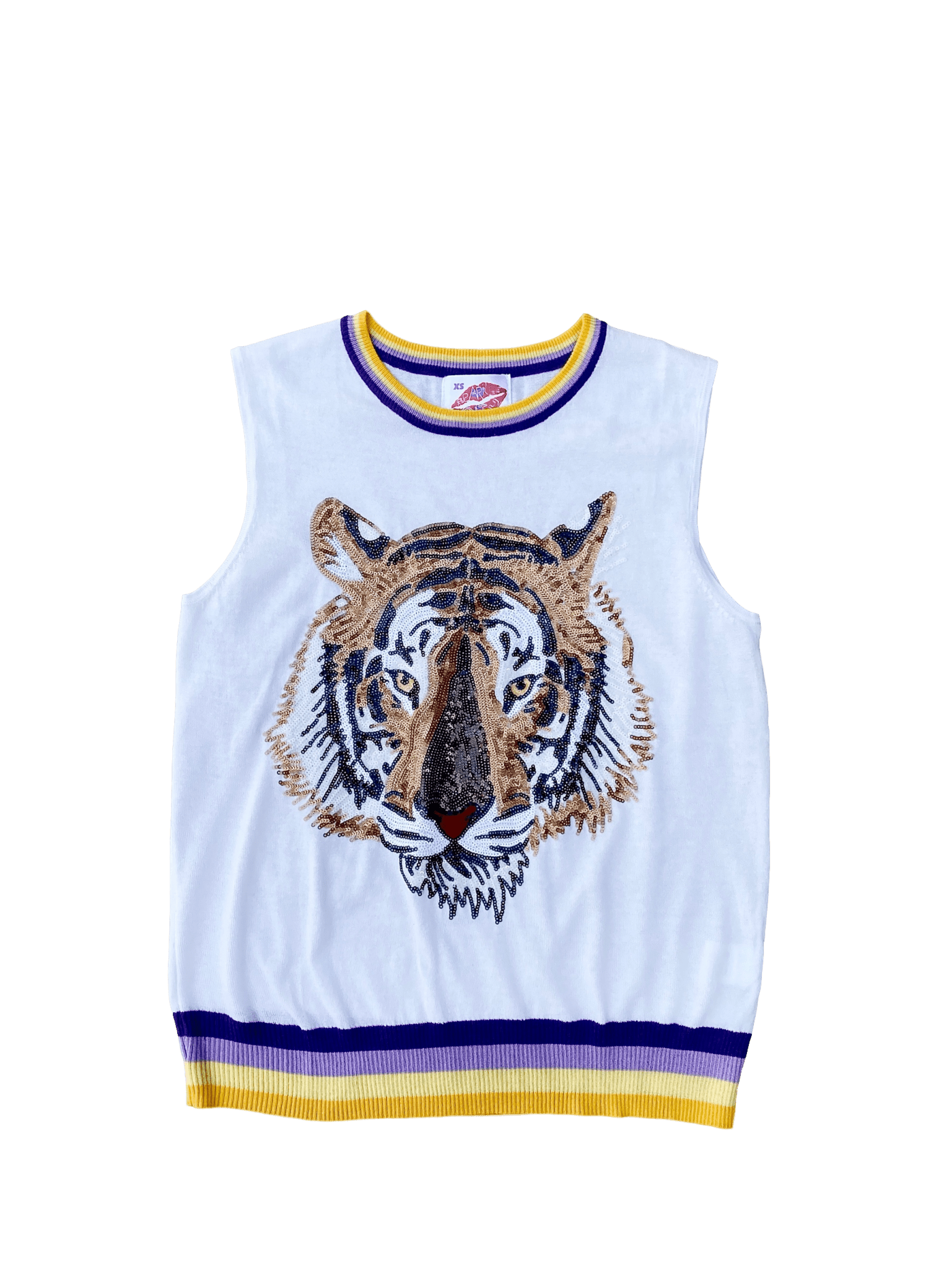 Mega Mike Thin Knit Sweater Tank White - Sparkle City Co