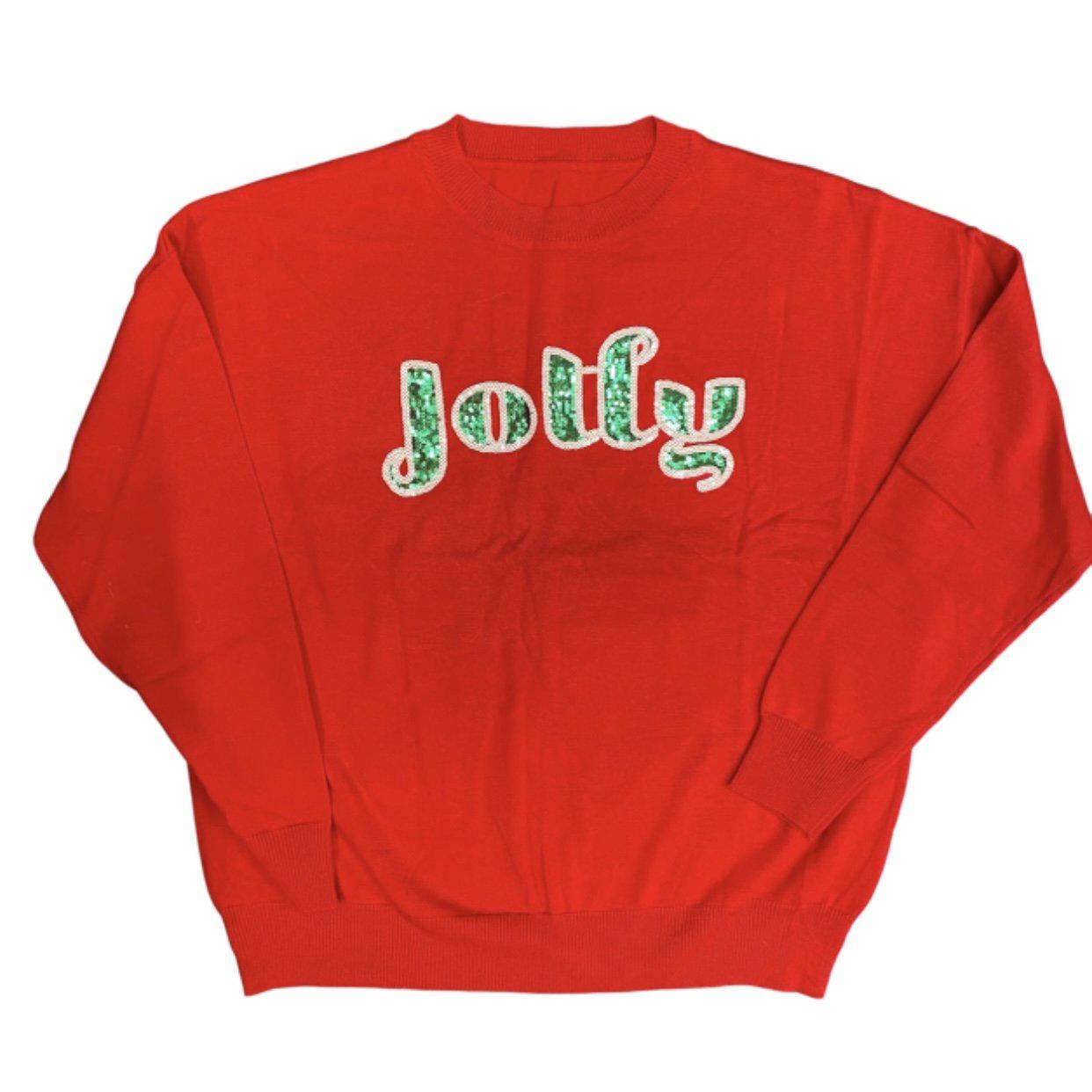Oversized Jolly Holiday Sweater - Sparkle City Co