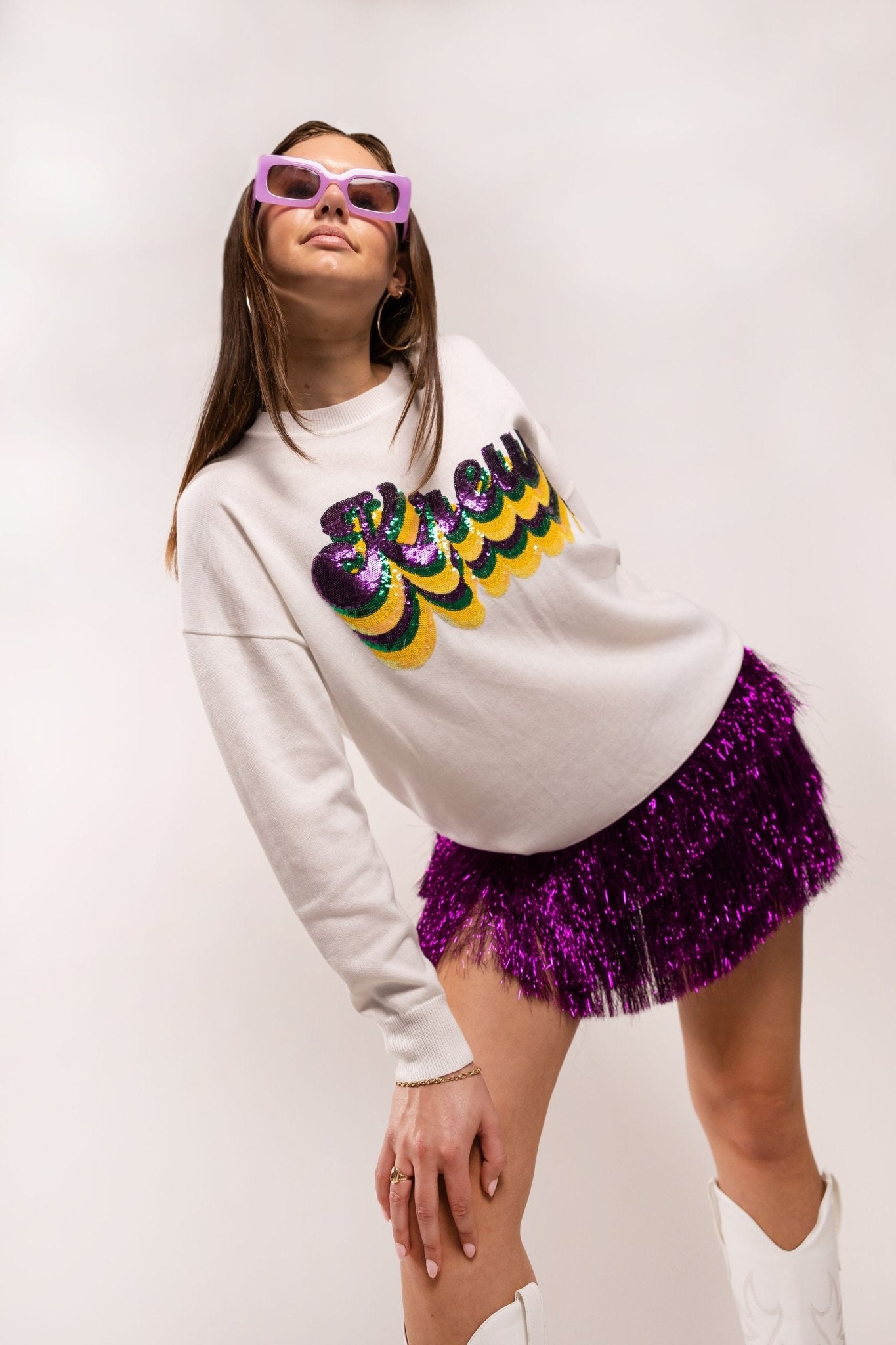 Oversized Krewe Sweater - Sparkle City Co