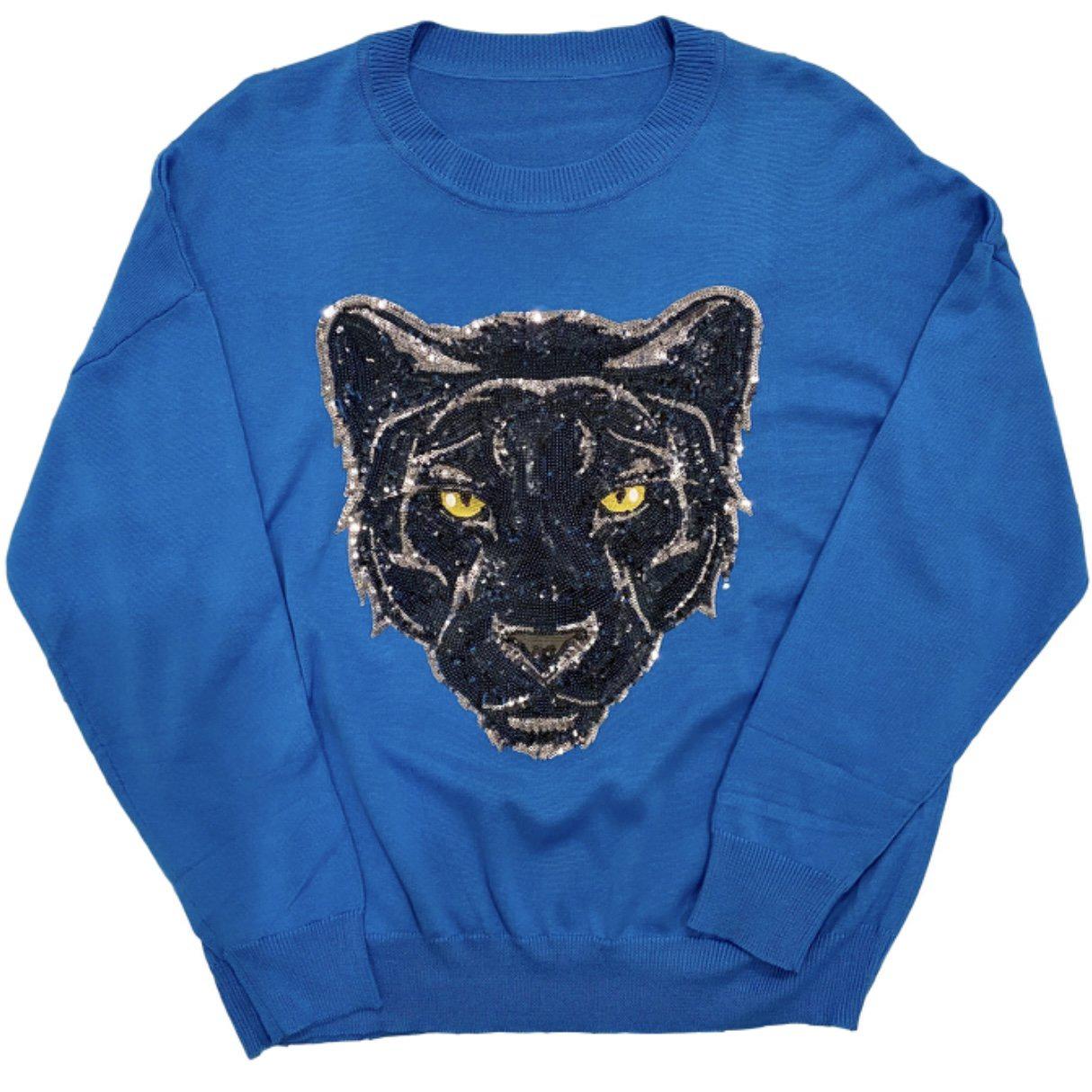Oversized Mega Panther Sweater - Sparkle City Co
