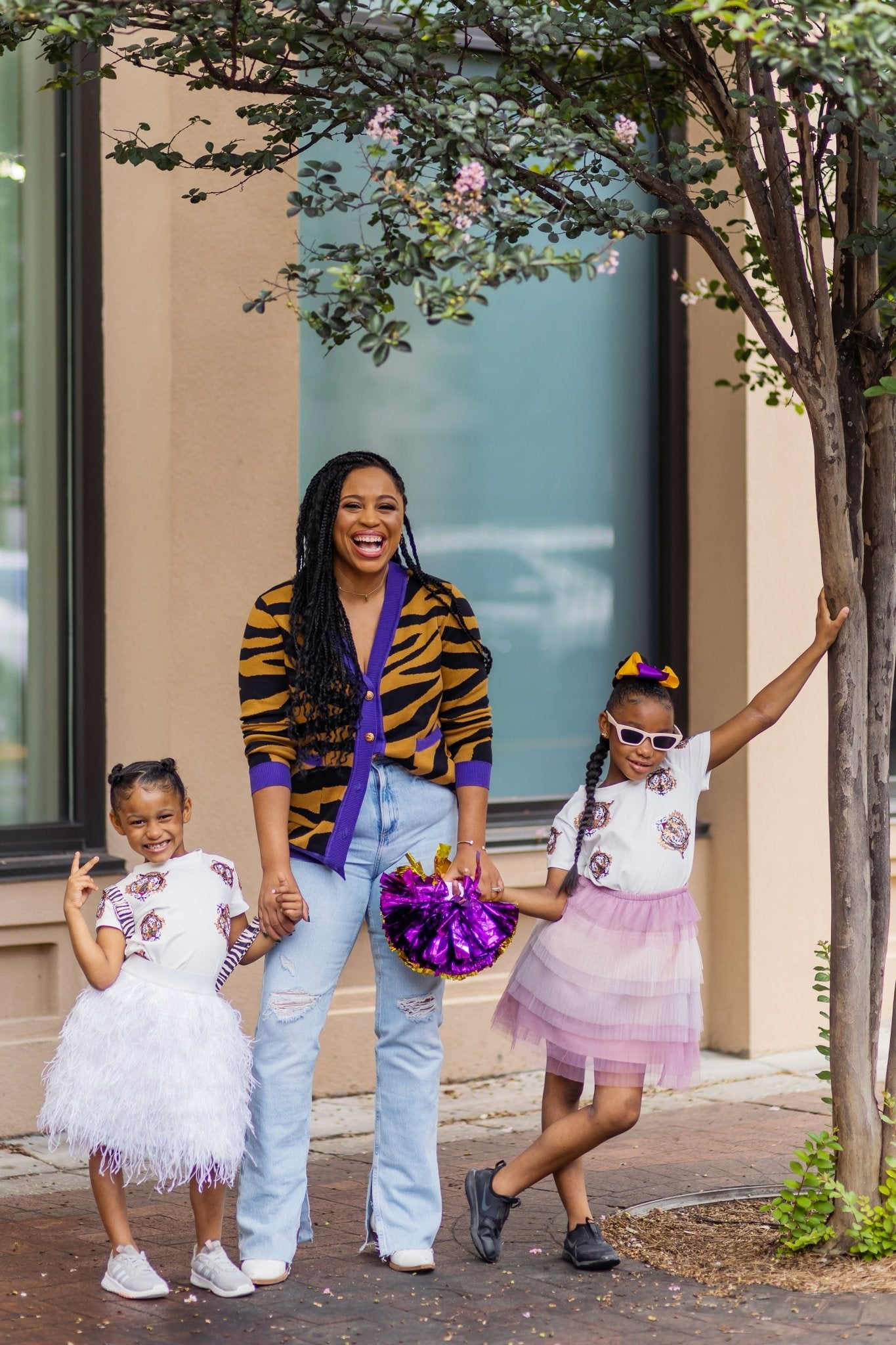 Purple KIDS Tiger Takeover Tee - Sparkle City Co