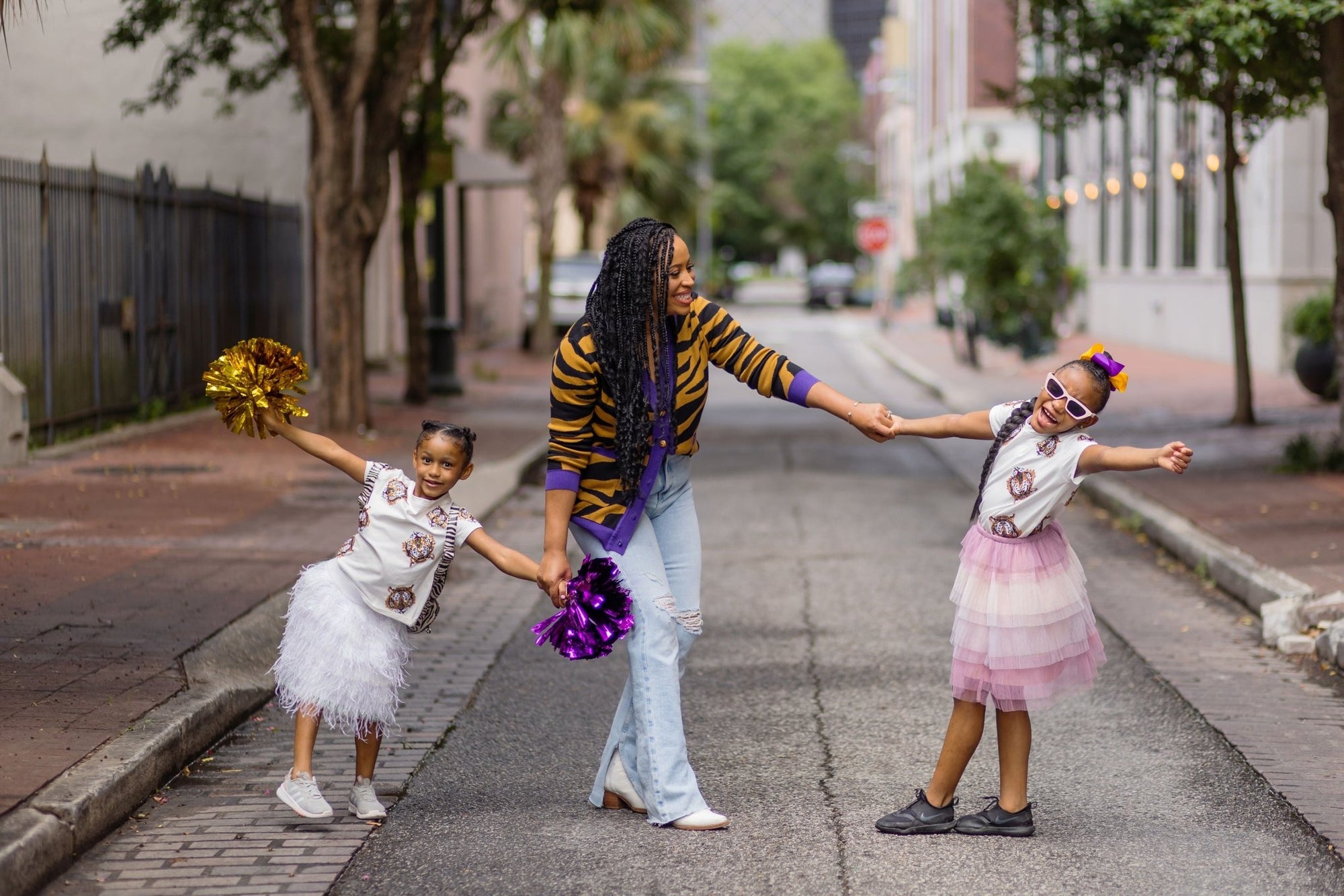 Purple KIDS Tiger Takeover Tee - Sparkle City Co