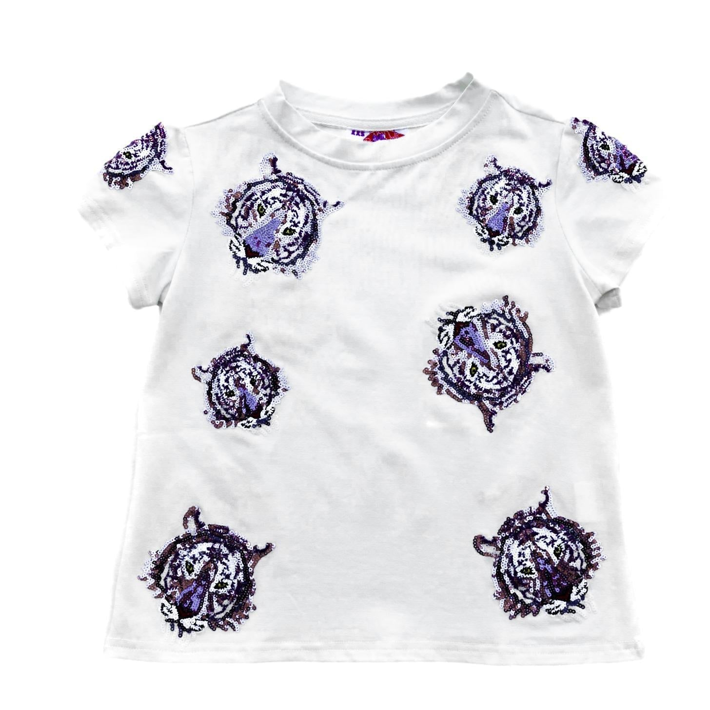 Purple KIDS Tiger Takeover Tee - Sparkle City Co