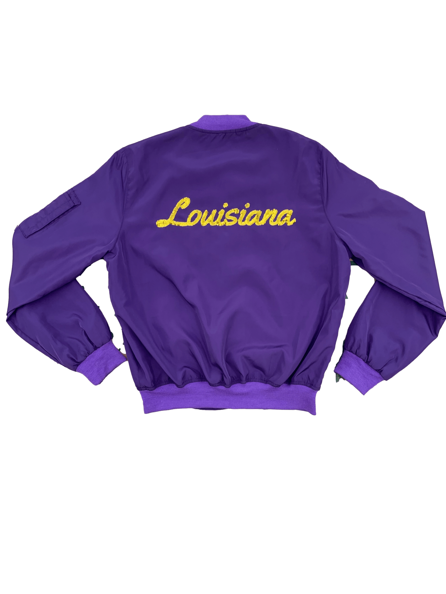 Purple Louisiana Bomber Jacket - Sparkle City Co