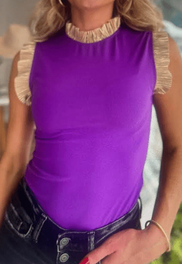 Ready to Ruffle Tank - Purple - Sparkle City Co