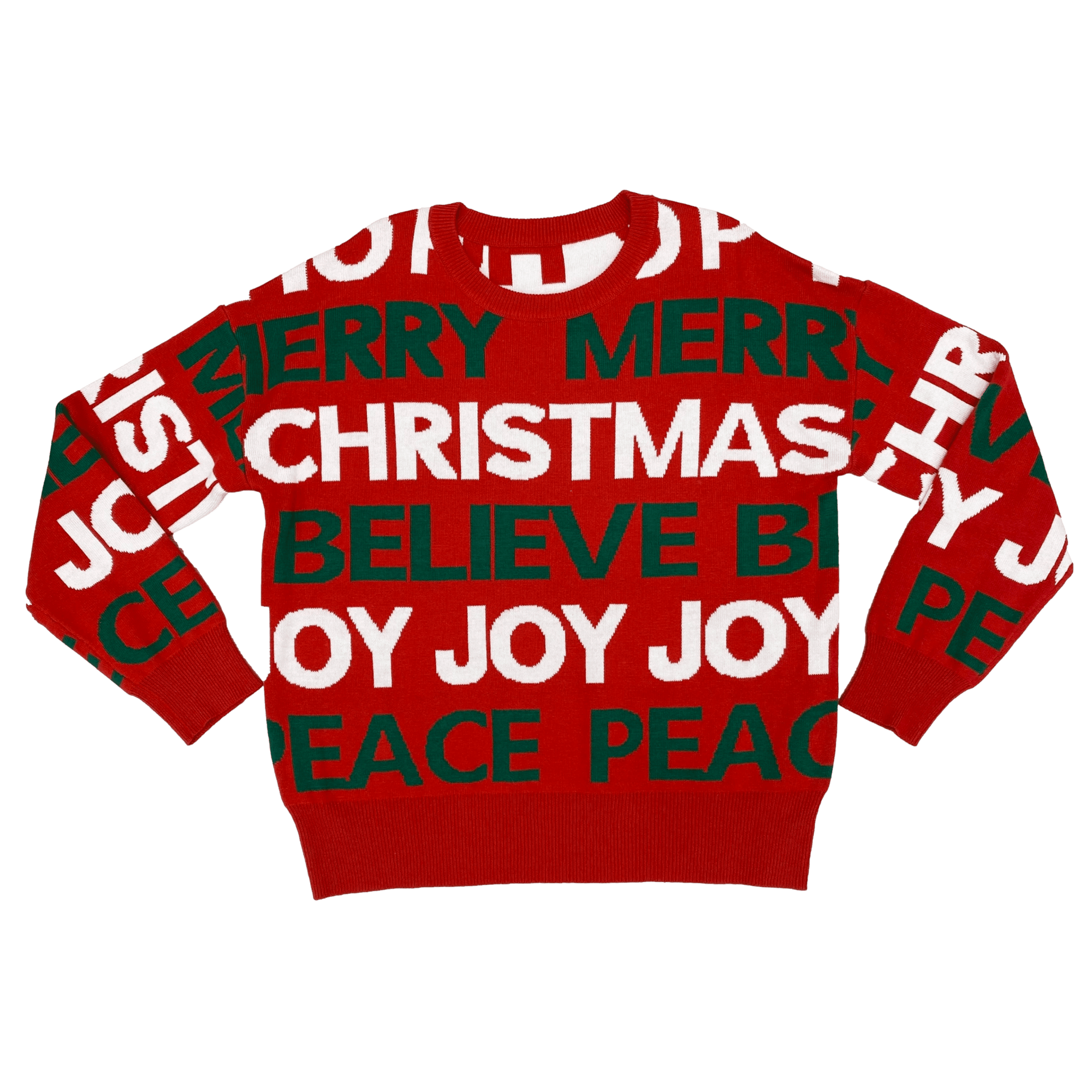 Red Christmas Graffiti Sweater - Sparkle City Co