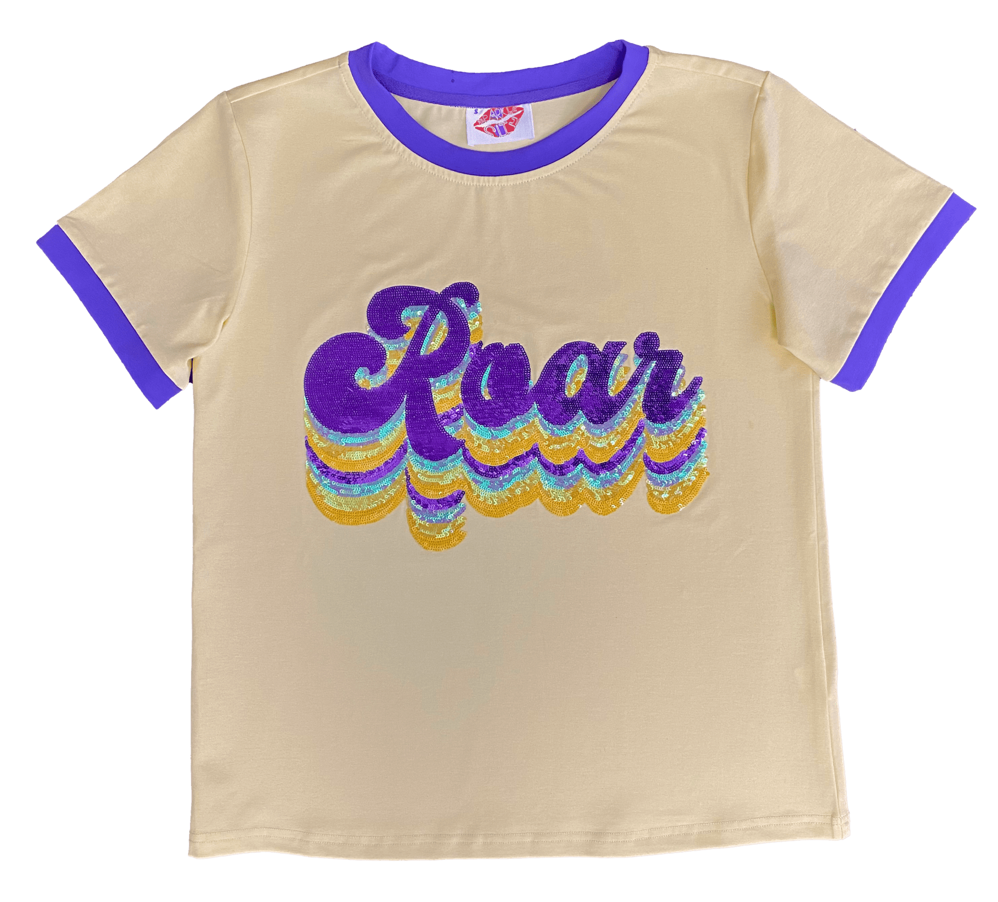 Retro Purple and Gold ROAR Tee - Sparkle City Co