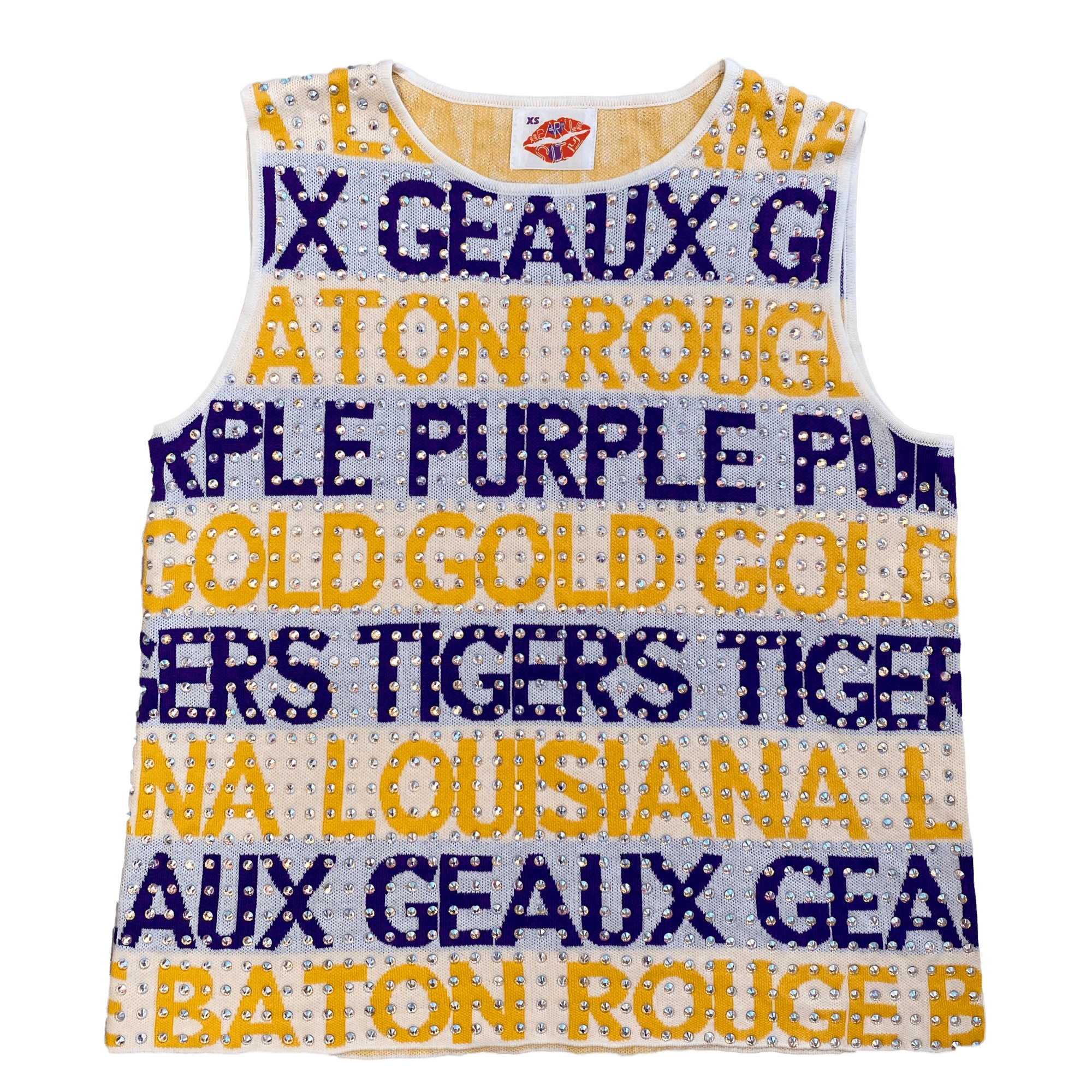 Rhinestone Gameday Graffiti Tank - Sparkle City Co