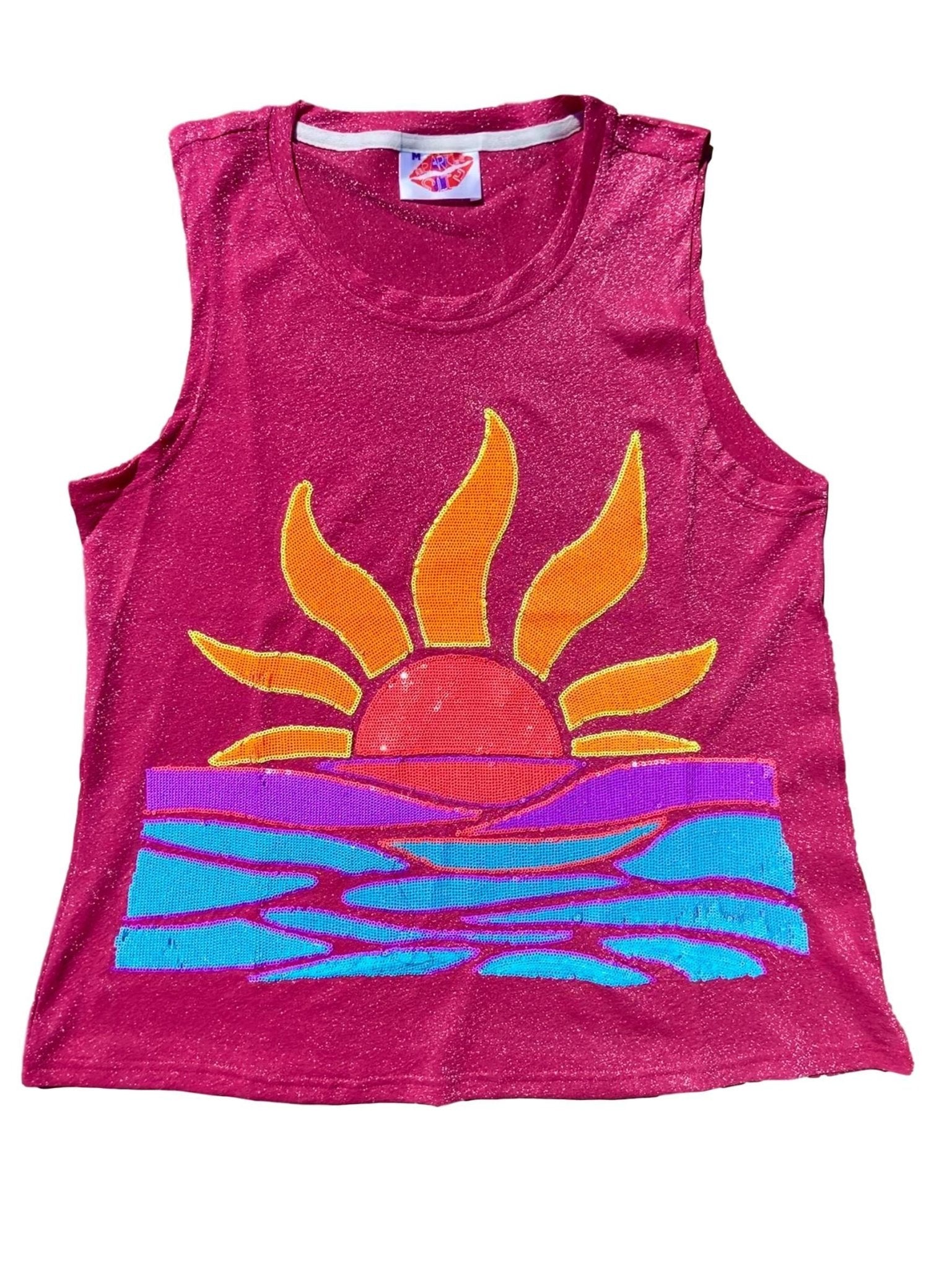 Sparkle Sunset Glitter Tank - Sparkle City Co