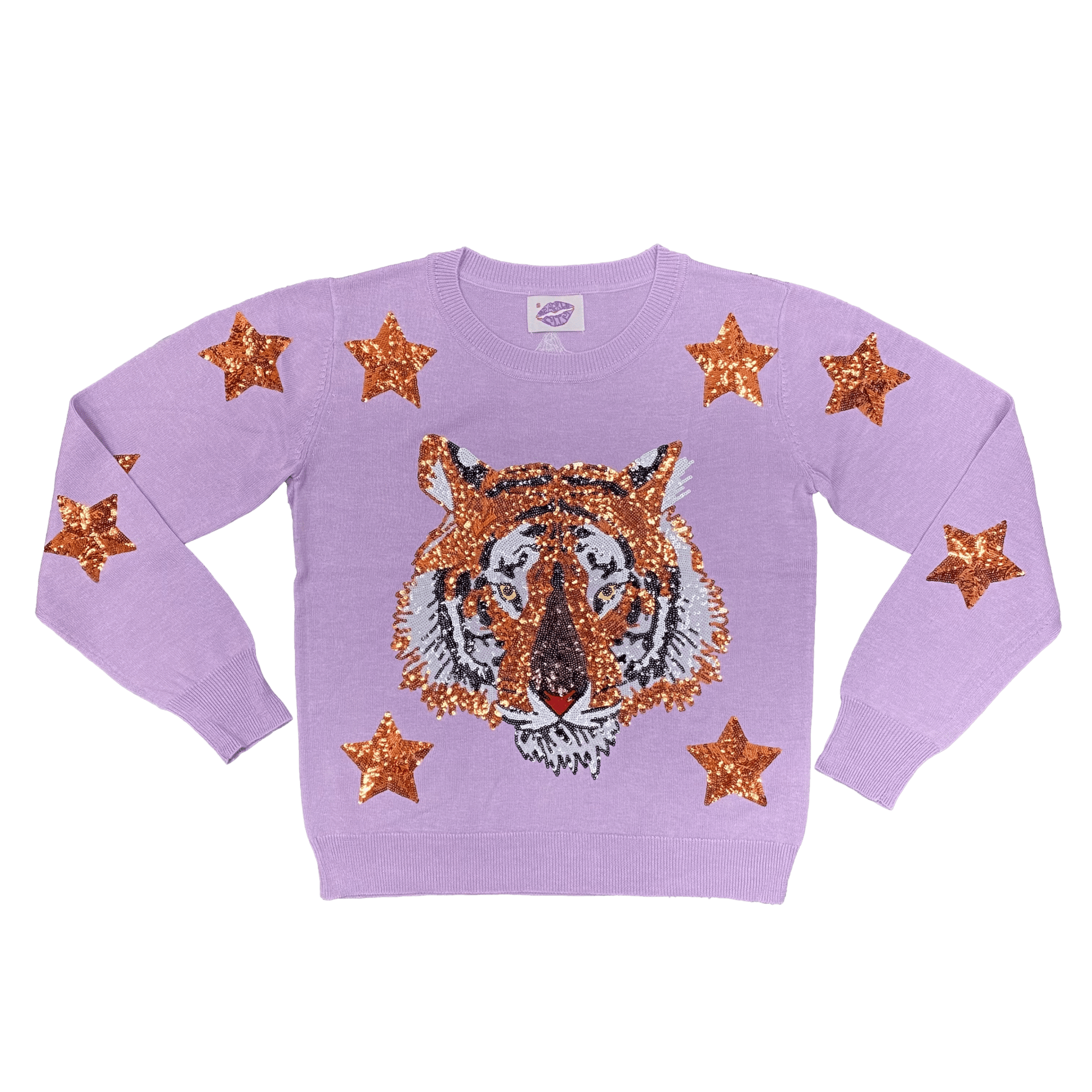 Star Struck Bronze Mega Tiger Sweater - Sparkle City Co