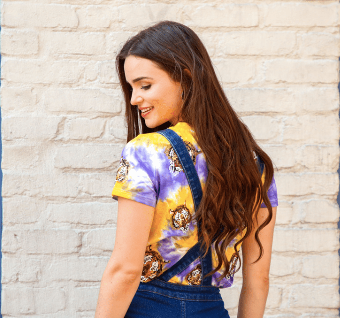 Tie Dye Tiger Takeover Tee - Sparkle City Co