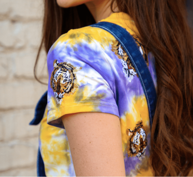 Tie Dye Tiger Takeover Tee - Sparkle City Co