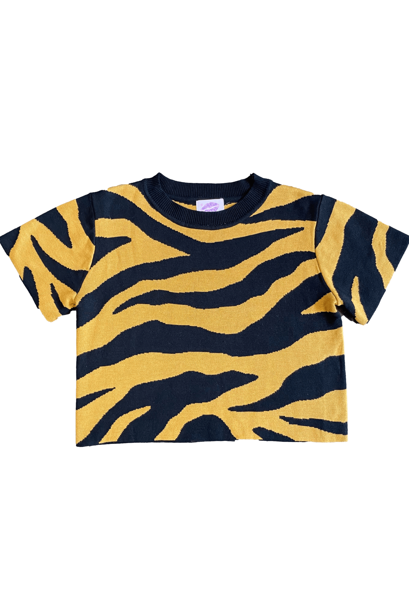 Tiger Stripe Crop Knit - Sparkle City Co
