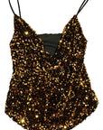Twinkling Cowl Neck Gold Tank - Sparkle City Co