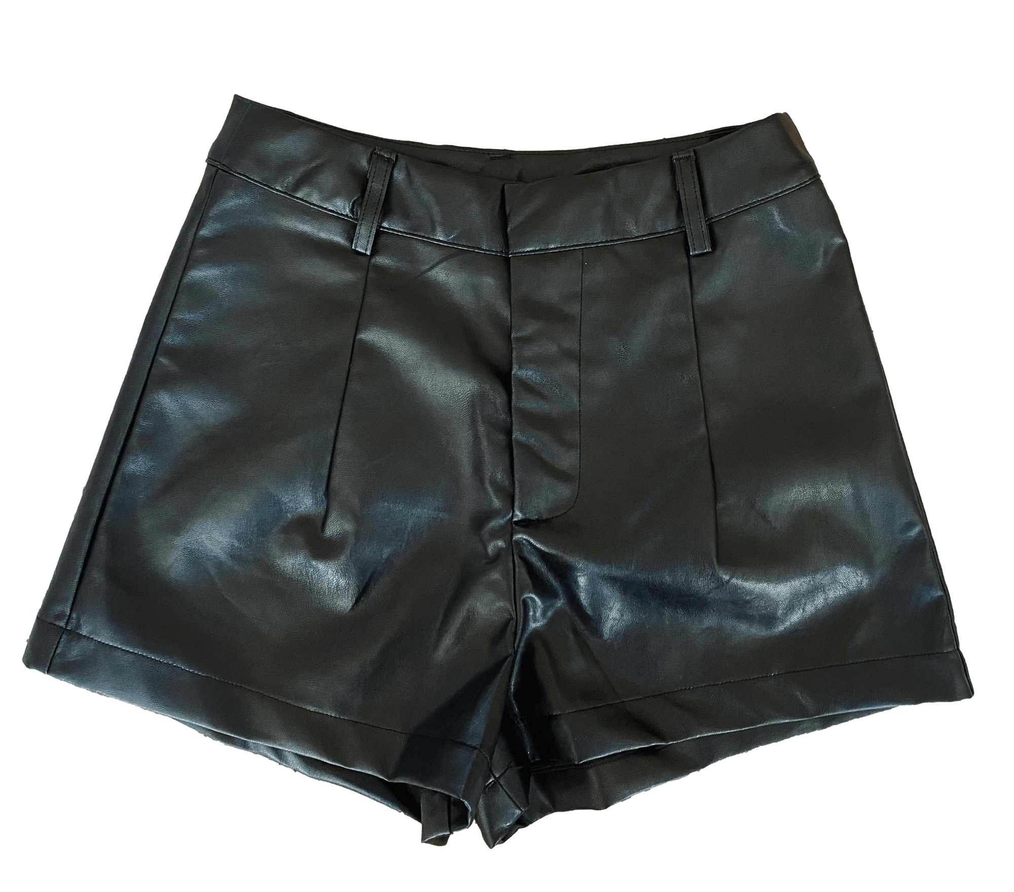 Vegan Leather Shorts | Black - Sparkle City Co