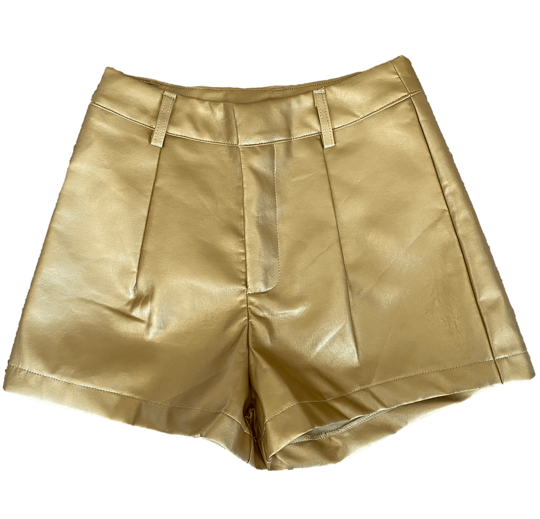 Vegan Leather Shorts | GOLD - Sparkle City Co