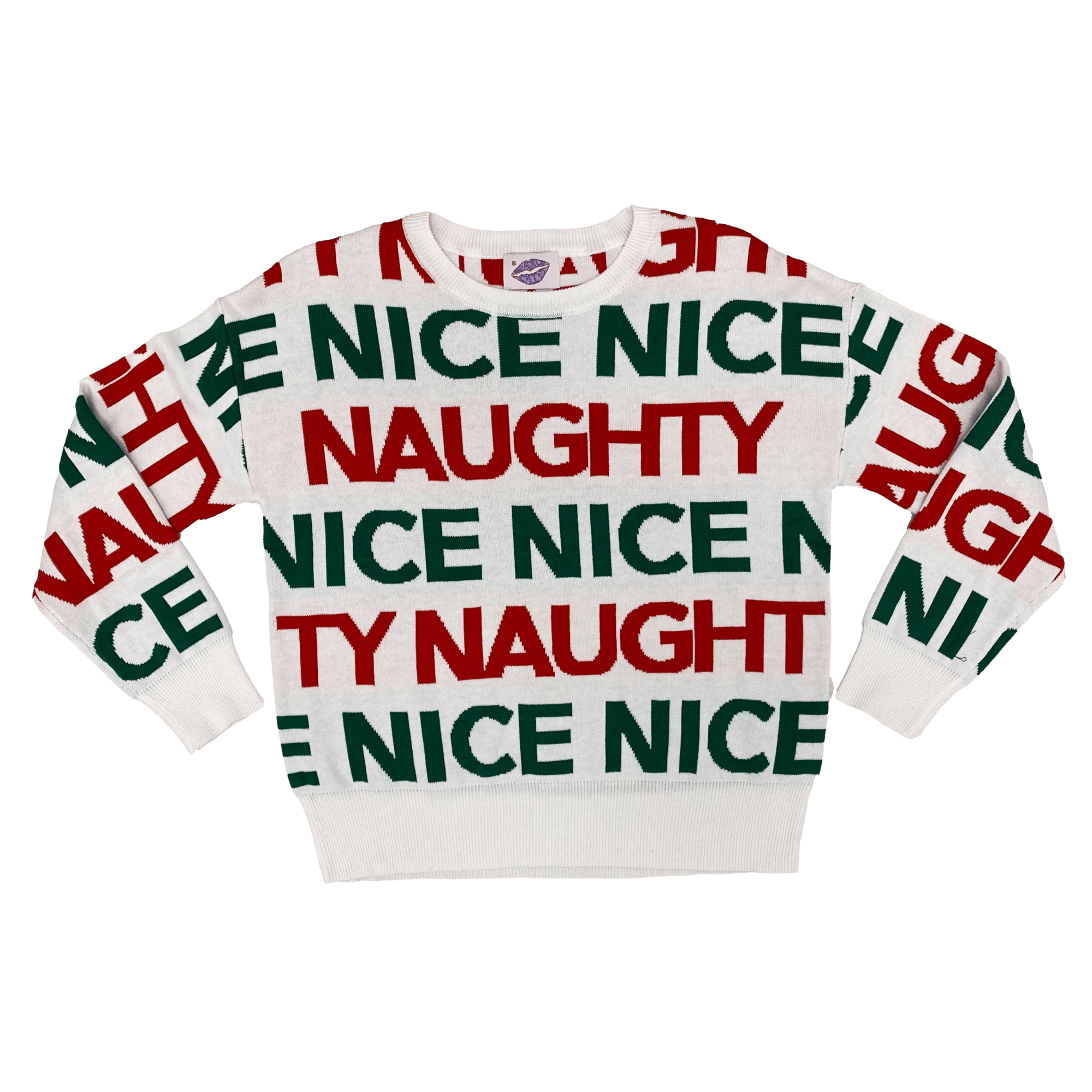 White Christmas Graffiti Sweater - Sparkle City Co