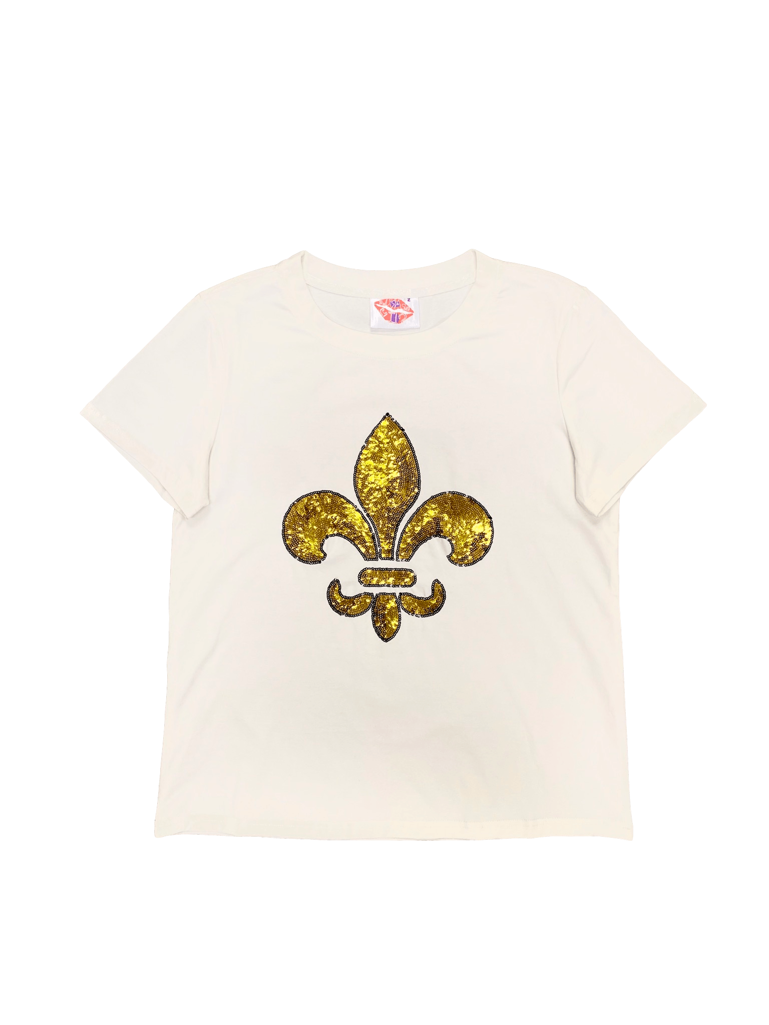 White Fleur De Lis Tee - Sparkle City Co