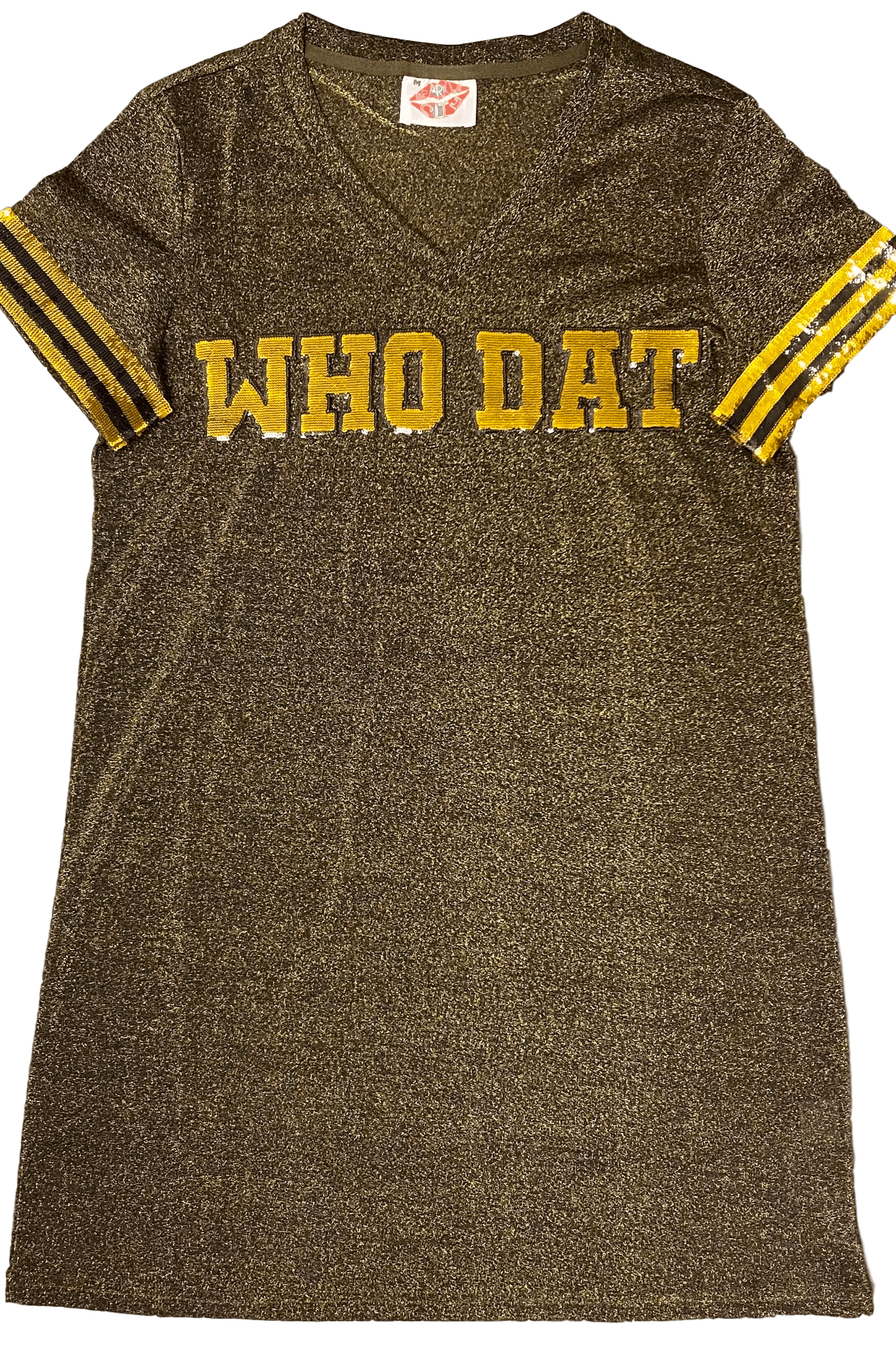 Who Dat Gold Glitter Dress - Sparkle City Co