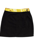 WINNING Wrap Skirt Black/Gold Sequins - Sparkle City Co