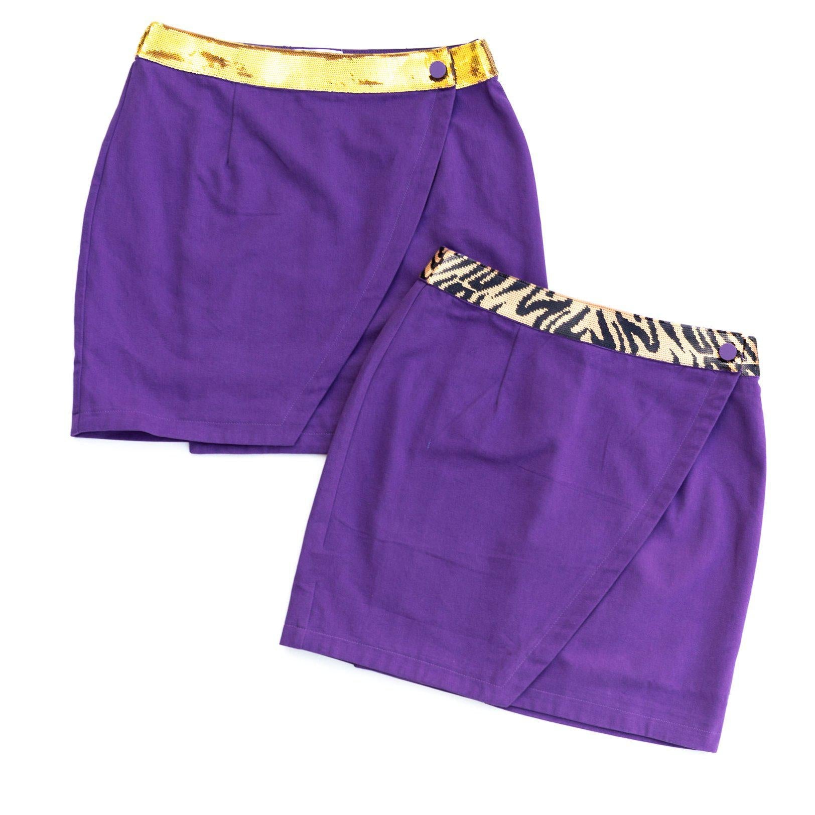 WINNING Wrap Skirt Purple/Tiger Sequins - Sparkle City Co