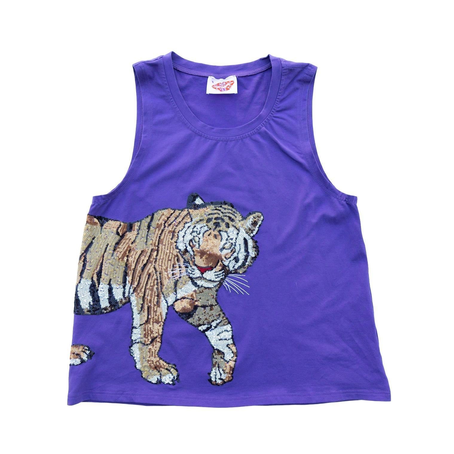 Wrap - Around Tiger Tank Purple - Sparkle City Co