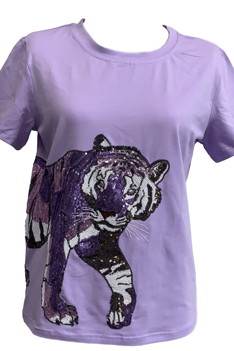 Wrap - Around Tiger Tee Lavender - Sparkle City Co
