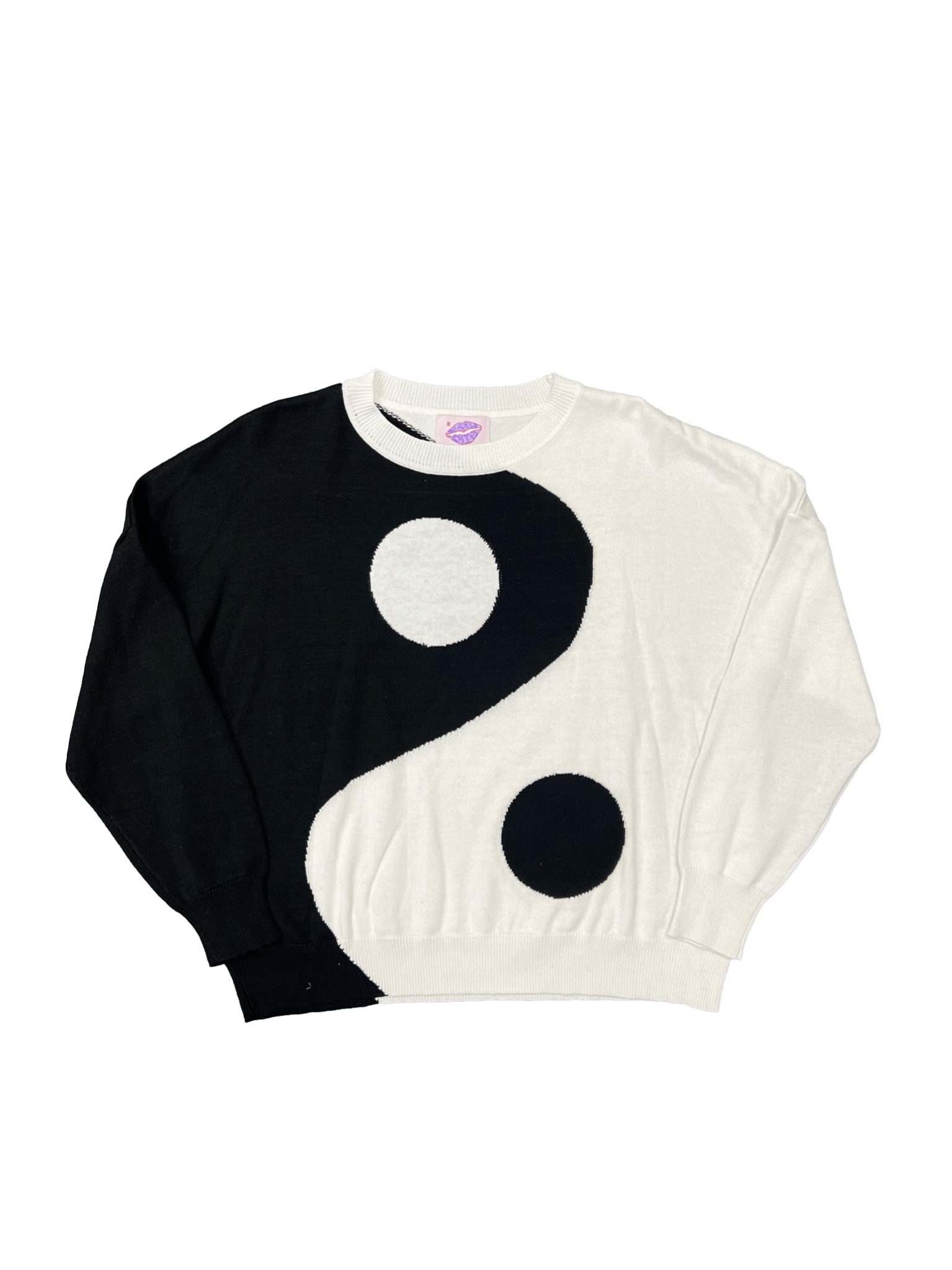 Yin Yang Sweater - Black and White - Sparkle City Co